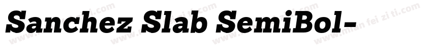 Sanchez Slab SemiBol字体转换